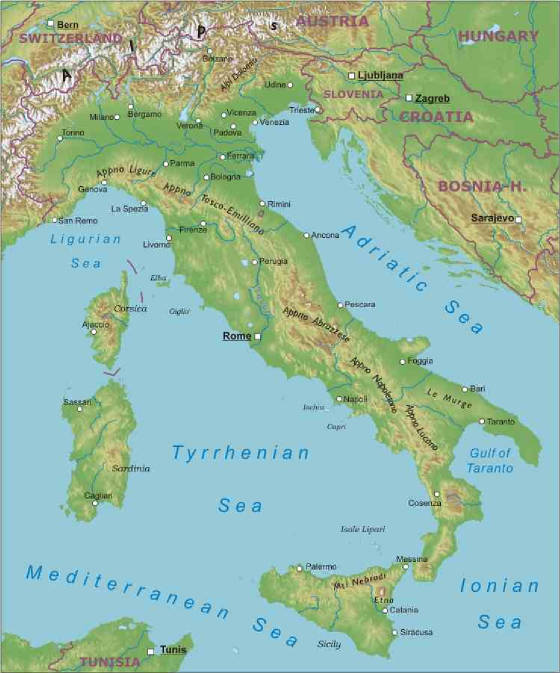 Po Valley Italy Map Homer Geography